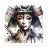 Ink Veil Asian Warrior Woman Portrait (Print Only) thumbnail
