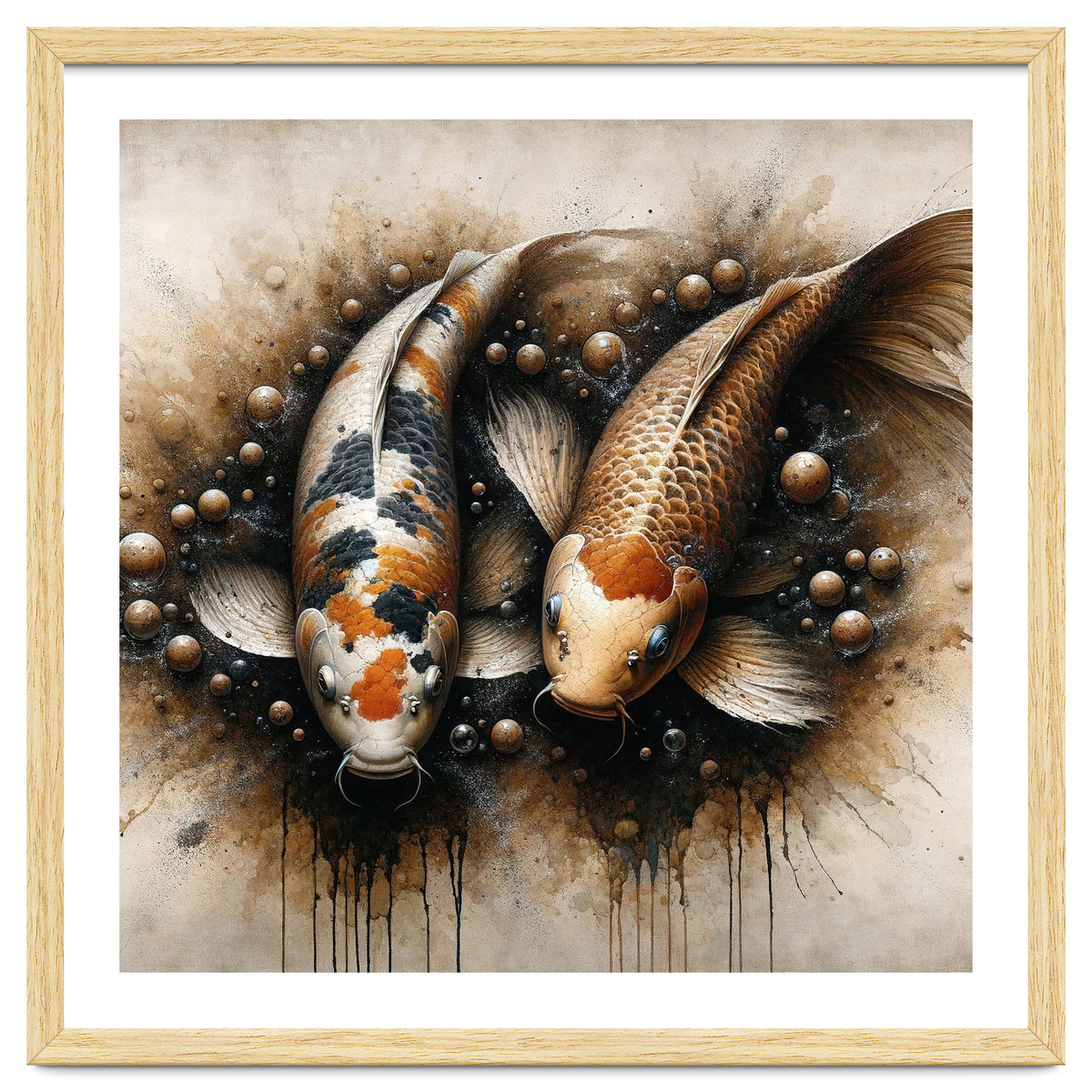 Powerful Koi Fish Pair