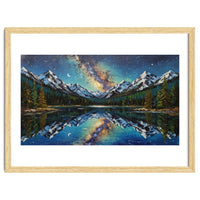 Midnight Mountain Reflection