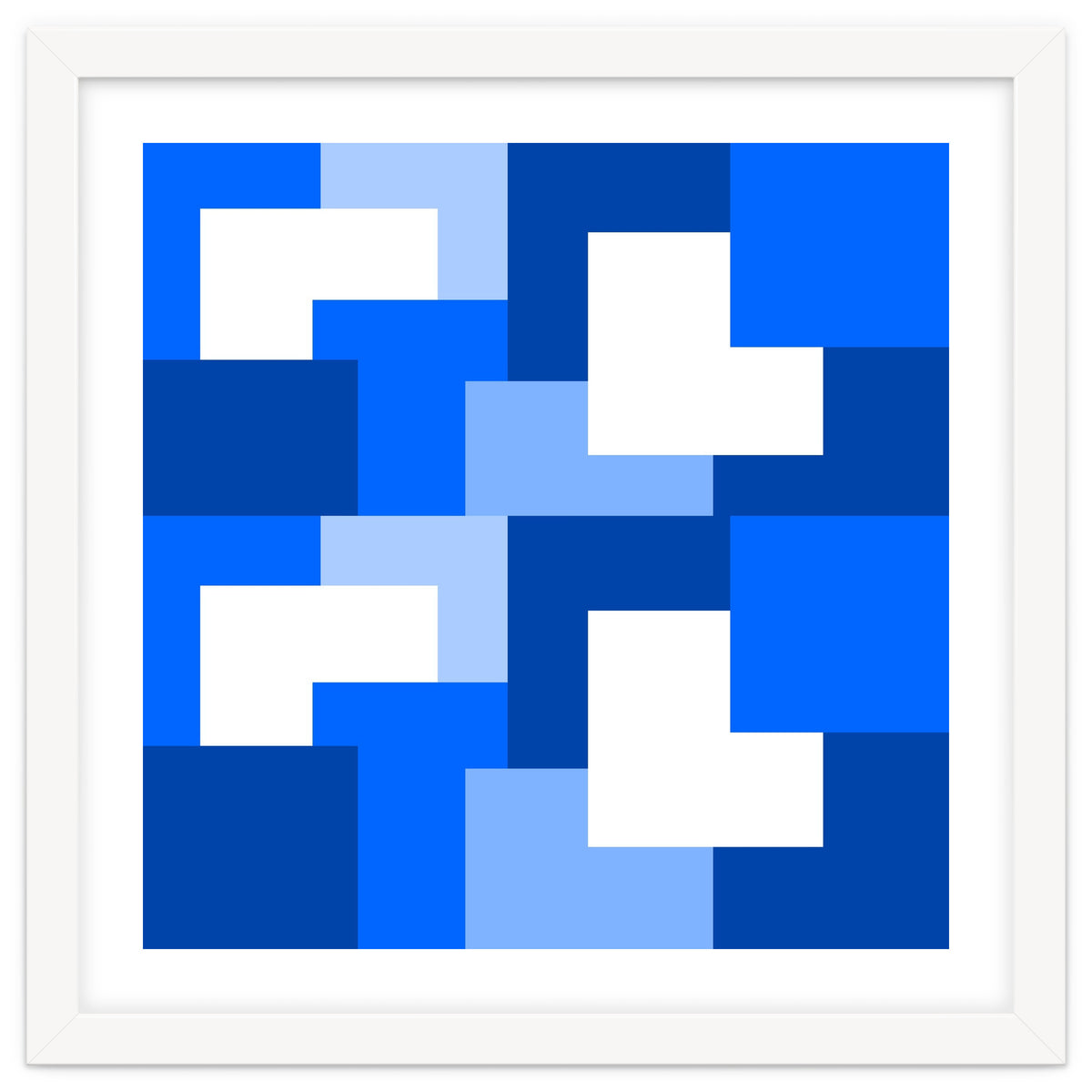 Blue Abstract Square Tiles