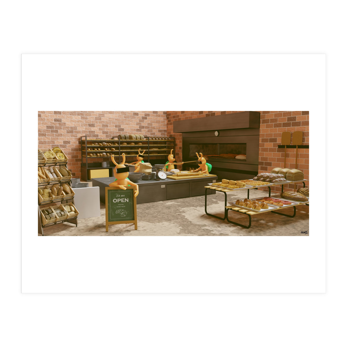 Bakery "Open Everyday" (Lwuba 033 Bakery 04) (Print Only)