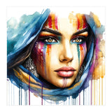 Vivid Warrior Spirit Watercolor Portrait (Print Only) thumbnail