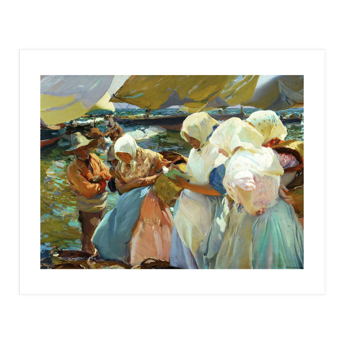 Joaquín Sorolla / 'Women of Valencia at the Beach', 1915, Oil on canvas, 93 x 126 cm. (Print Only)