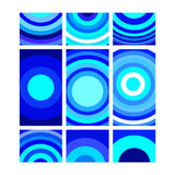 Circles & Rectangles Alt Blue 3 X 3: 2 (Print Only) thumbnail
