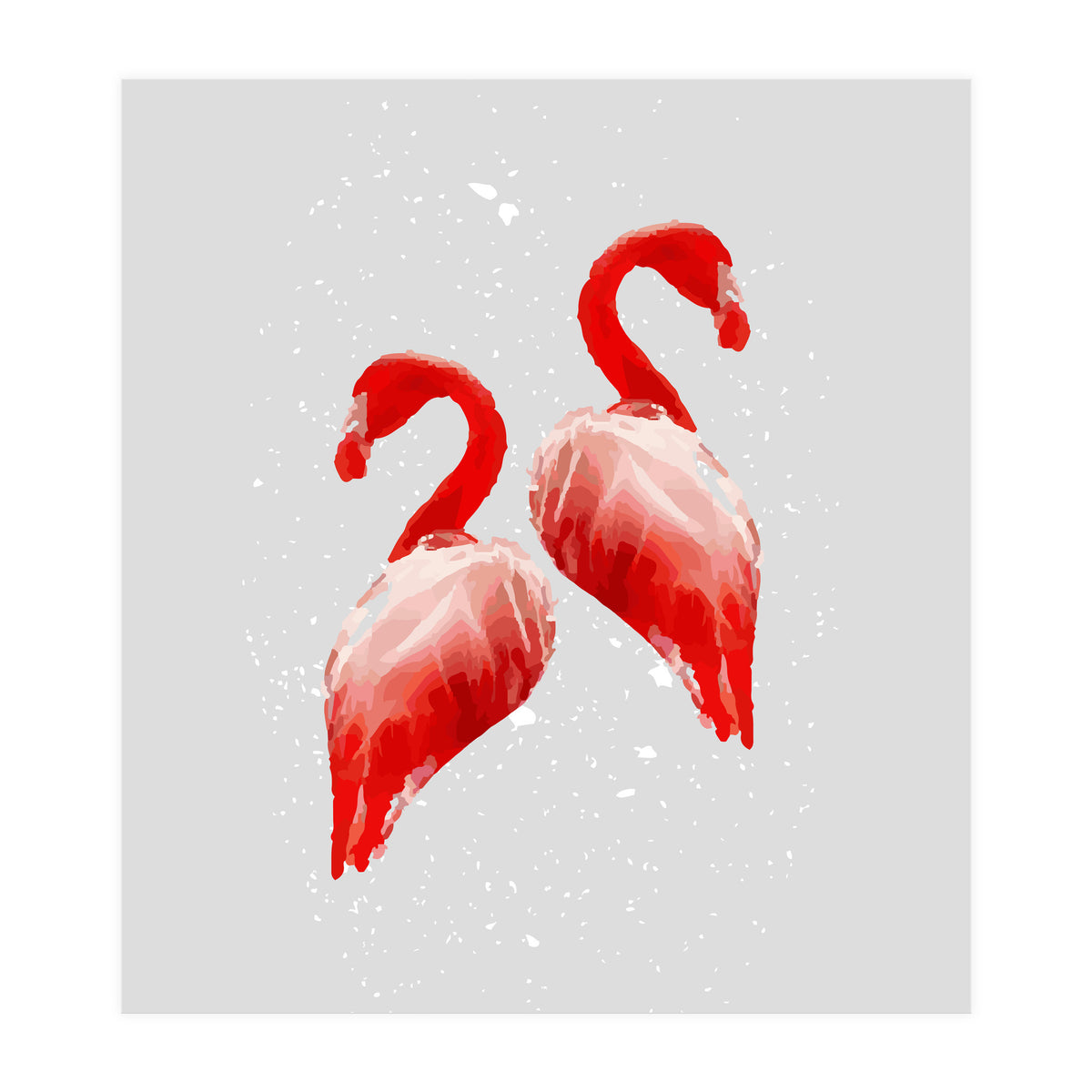 Flamingo Couple V1 (Print Only)