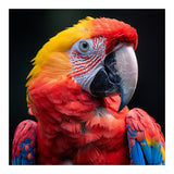 Scarlet Macaw Parrot Headshot Vibrant Colors (Print Only) thumbnail