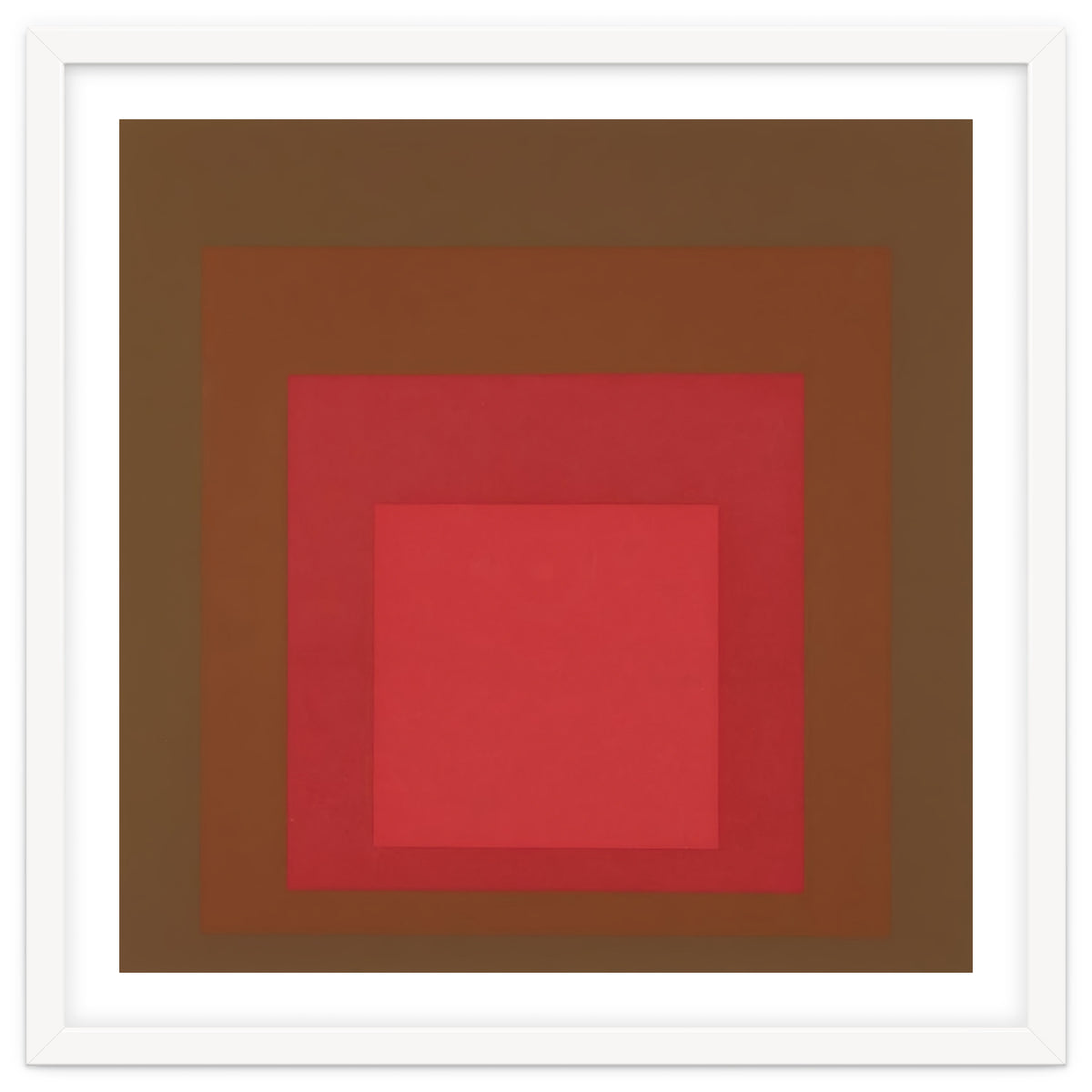 JOSEF ALBERS - HOMAGE TO THE SQUARE, RED, BROWN