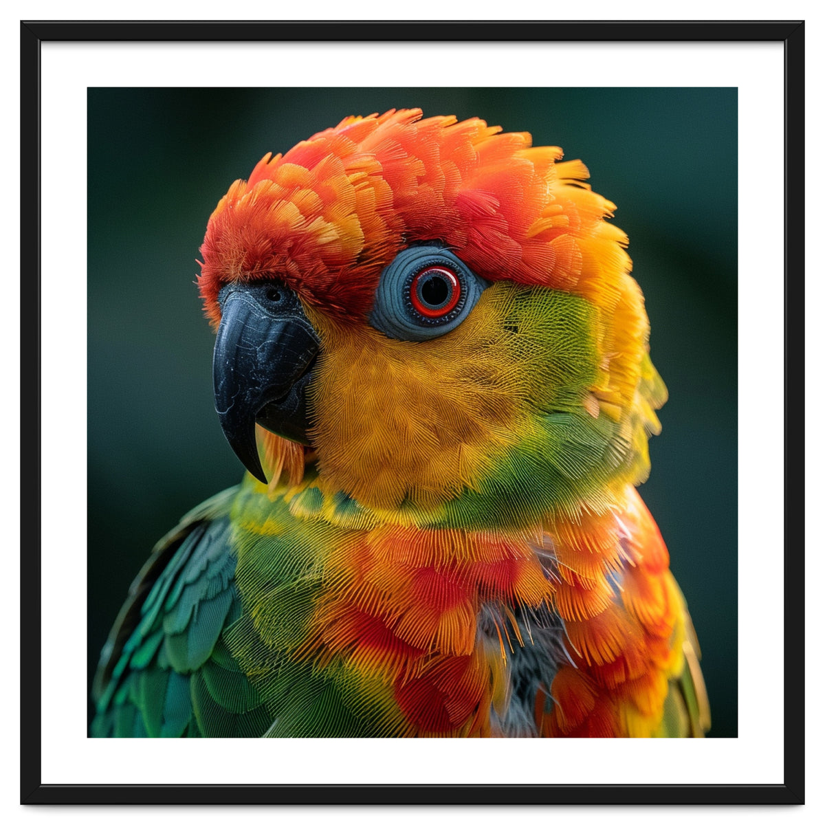Sun Conure Parrot Close Up Eye