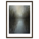 Ethereal Rainy Lake Forest Oil Painting thumbnail