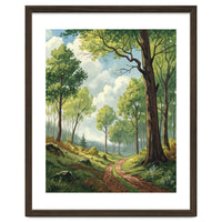 Vibrant Summer Forest Landscape Painting
