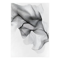 Abstract Black And White Flowing Lines Forming Organic Shapes And Forms (Print Only)
