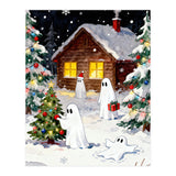 Spirited and Playful Christmas Ghost (Print Only) thumbnail