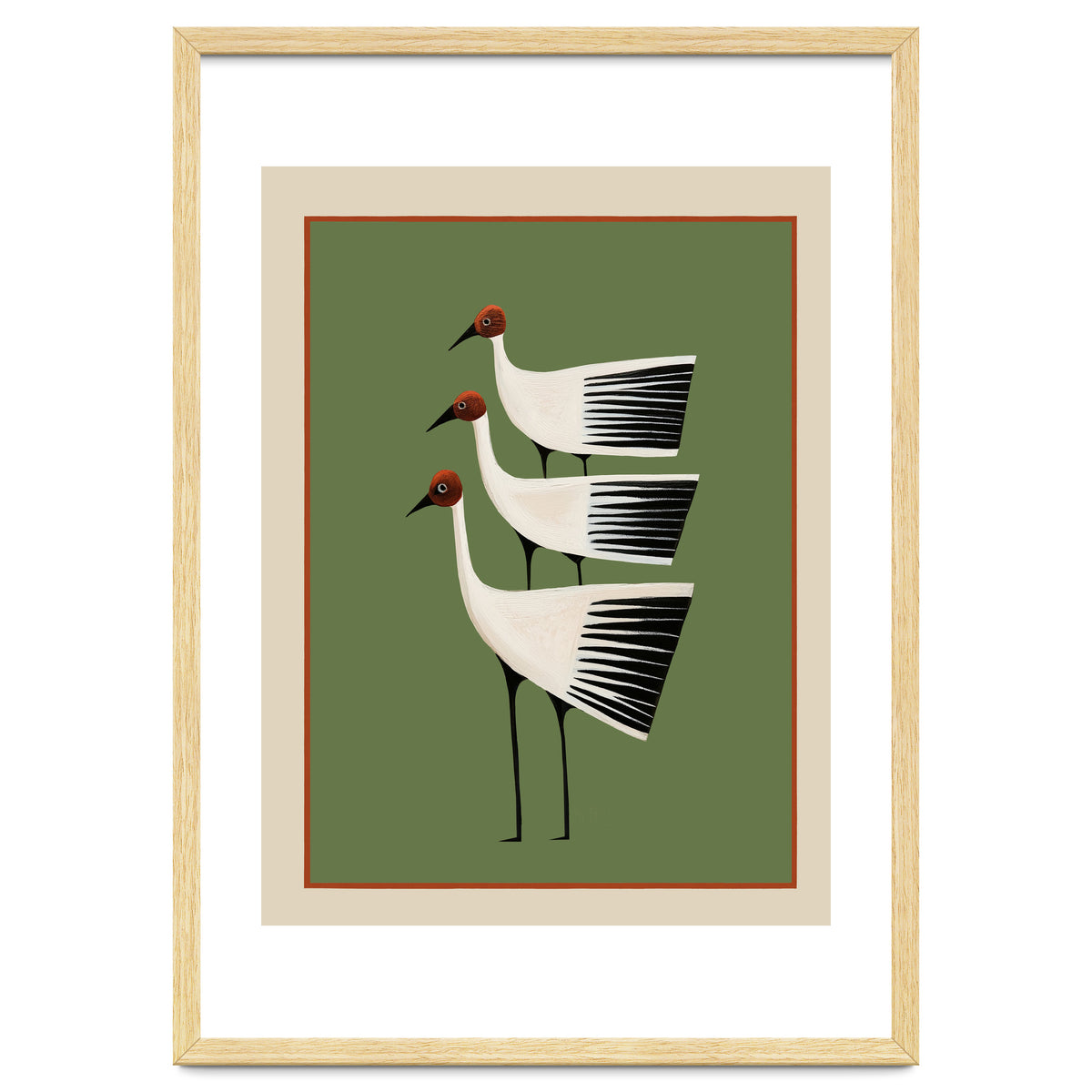 Striped Bird Trio I