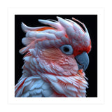 Pink Cockatoo Parrot Close Up Portrait Feather  (Print Only) thumbnail