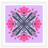 Magenta mandala flowers