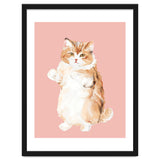 Ms Purrlington Handpainted fluffy cat oil painting thumbnail