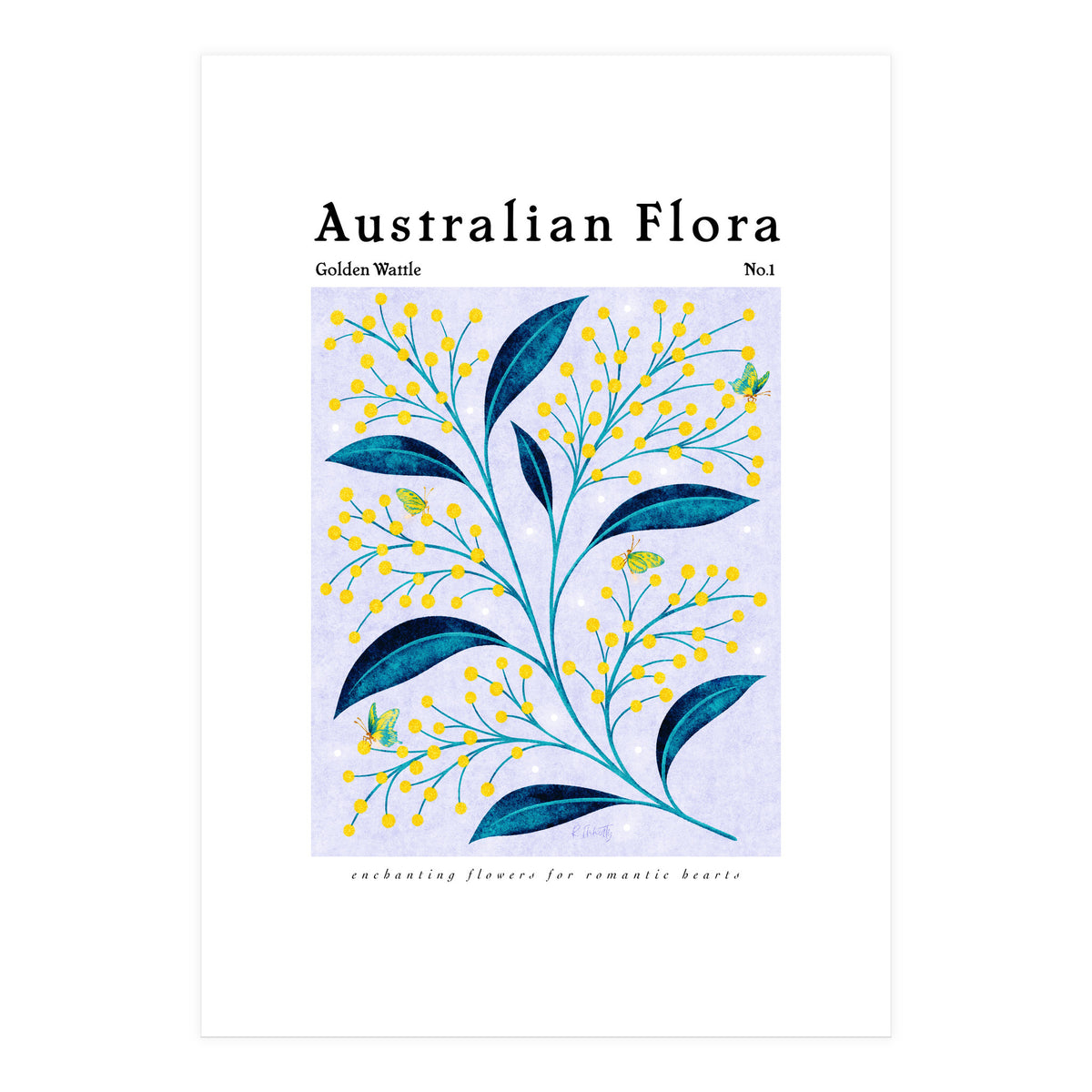 Australian Flora: Golden Wattle (Print Only)