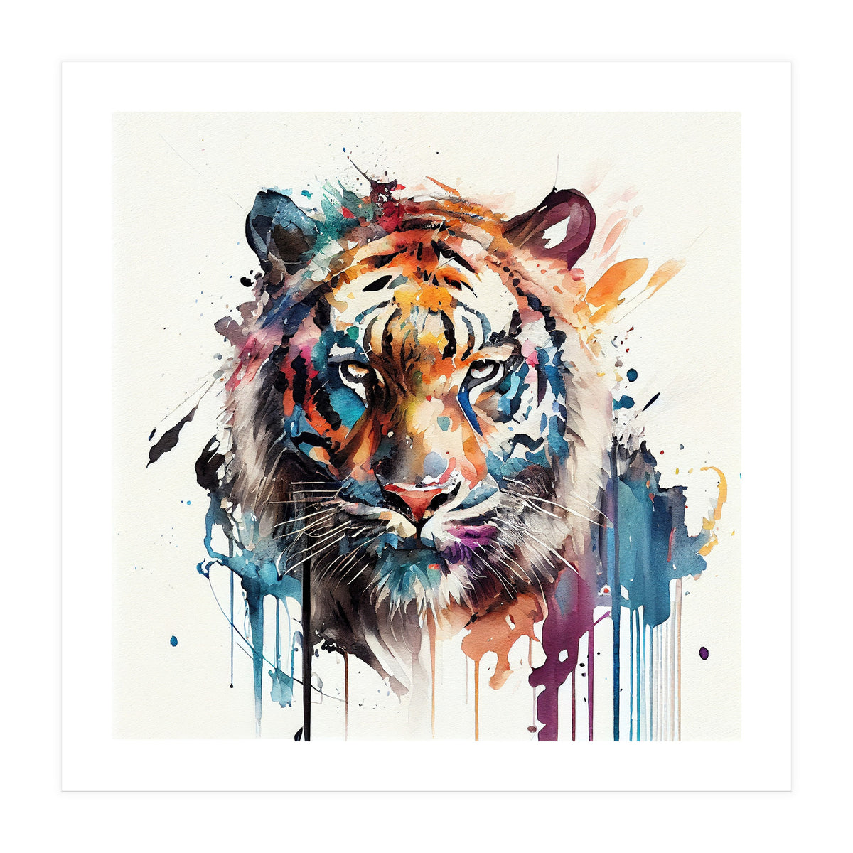 Watercolor Tiger (Print Only)