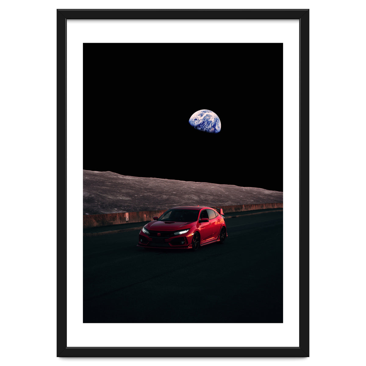 Driving Civic In The Moon