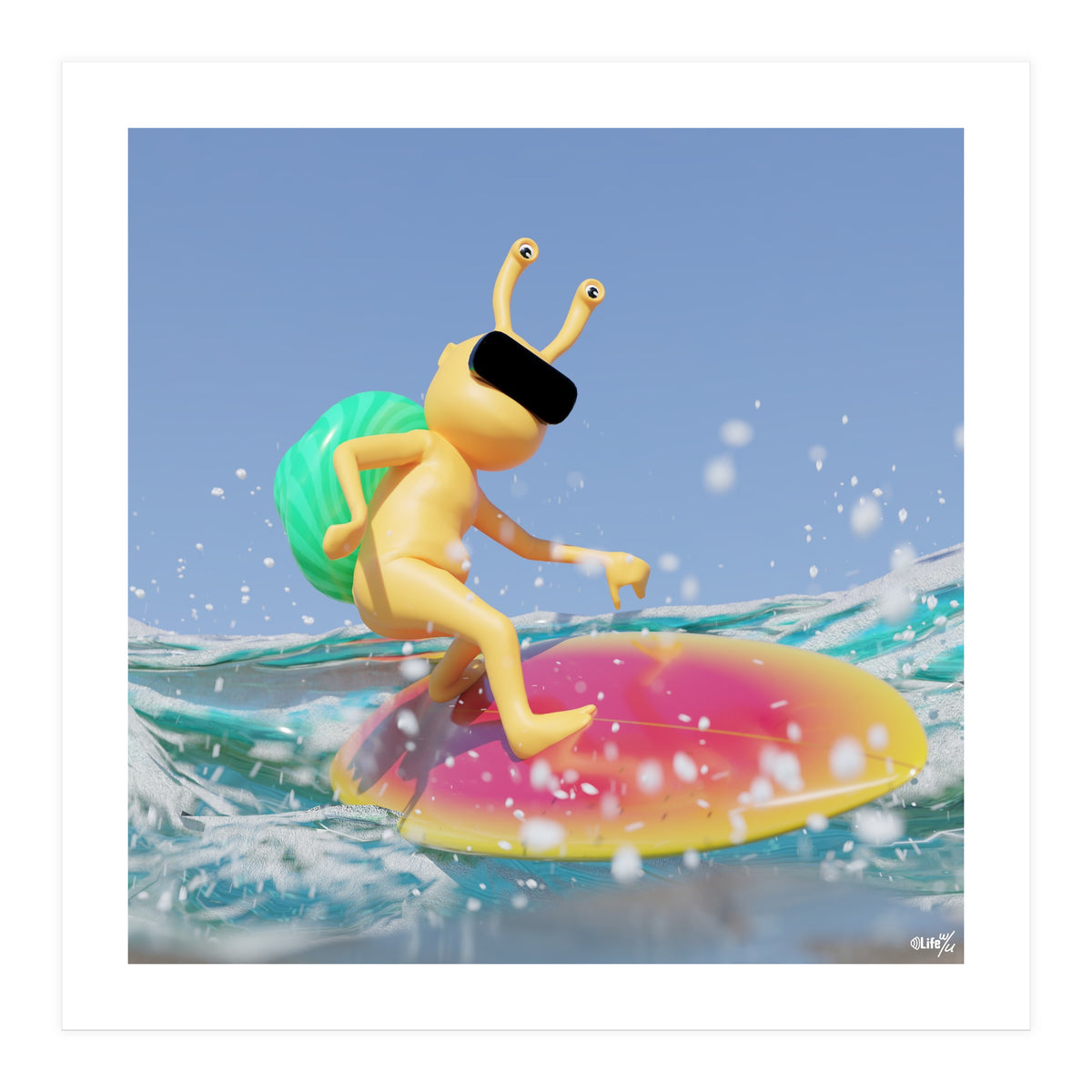 Surfing - angle #2 (Lwuba 043 Salt Proof Surfing 02) (Print Only)