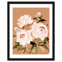 Blush Peony Painting, Floral Wall Art, Neutral Flower Print, Peony Art