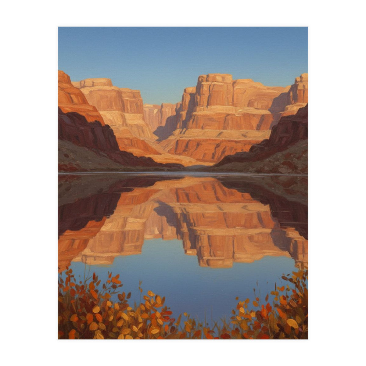 The Silent Echo of Crimson Canyons (Print Only)