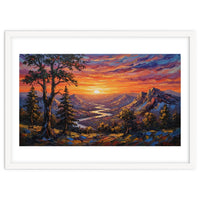 Sunset Over the Valley Peaks