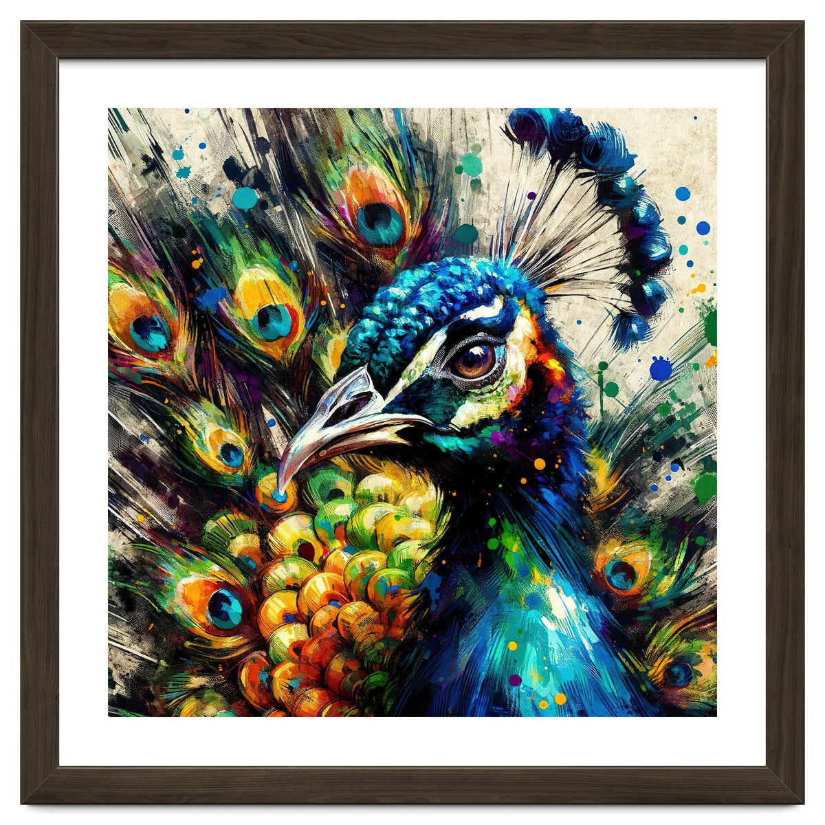 Vibrant Peacock Portrait