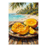 Tropical Mango Beach Oil Painting  (Print Only) thumbnail