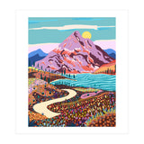 Alice In Wonder Valley, Nature Landscape Floral Positivity Meadow, Mountains Travel Pastel Bohemian Eclectic Spring, River Hope Vintage Good Vibes (Print Only) thumbnail