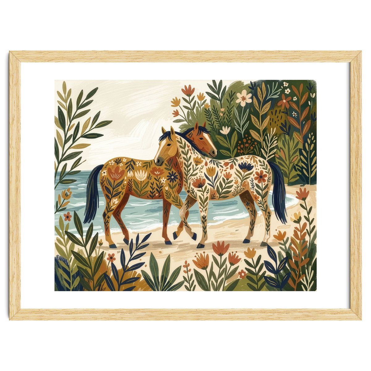 Horses In Blooming Paradise