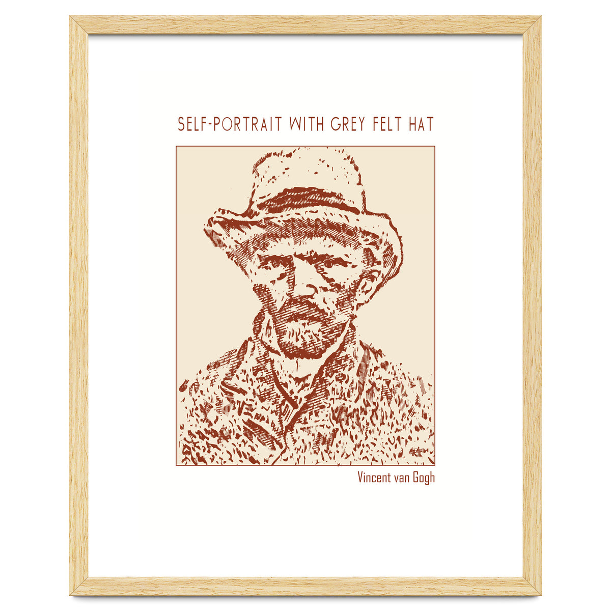 Self Portrait With Grey Felt Hat – Vincent Van Gogh
