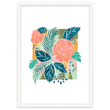 Framed Nature, Botanical Floral Rustic Bohemian, Garden Painting Tropical Illustration thumbnail