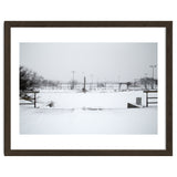 Baseball field covered in snow thumbnail