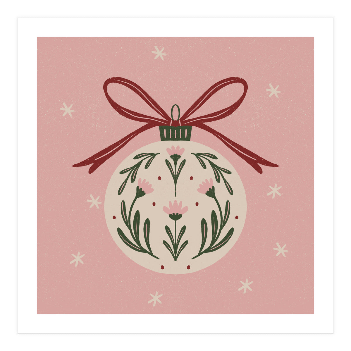 Christmas Flower Globe (Print Only)