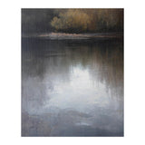 Atmospheric Golden Autumn Forest Reflection Oil Painting (Print Only) thumbnail