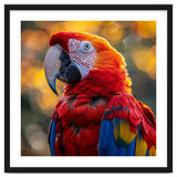 Scarlet Macaw Parrot Close Up Portrait thumbnail