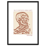 Skull Of A Skeleton With A Burning Cigarette thumbnail