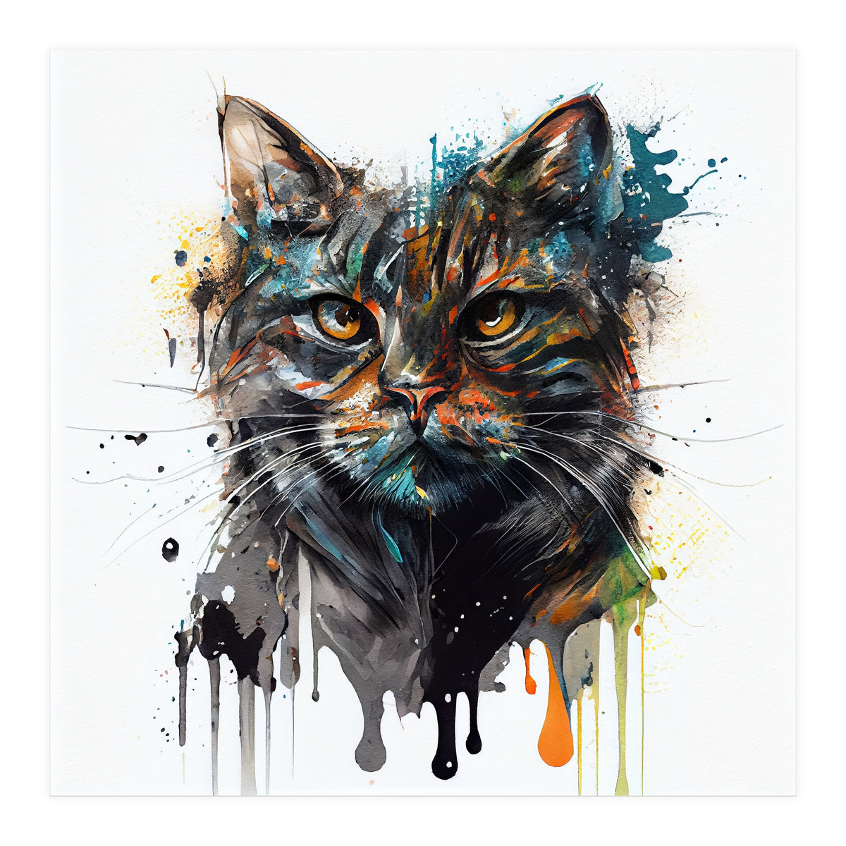 Watercolor Cat (Print Only)