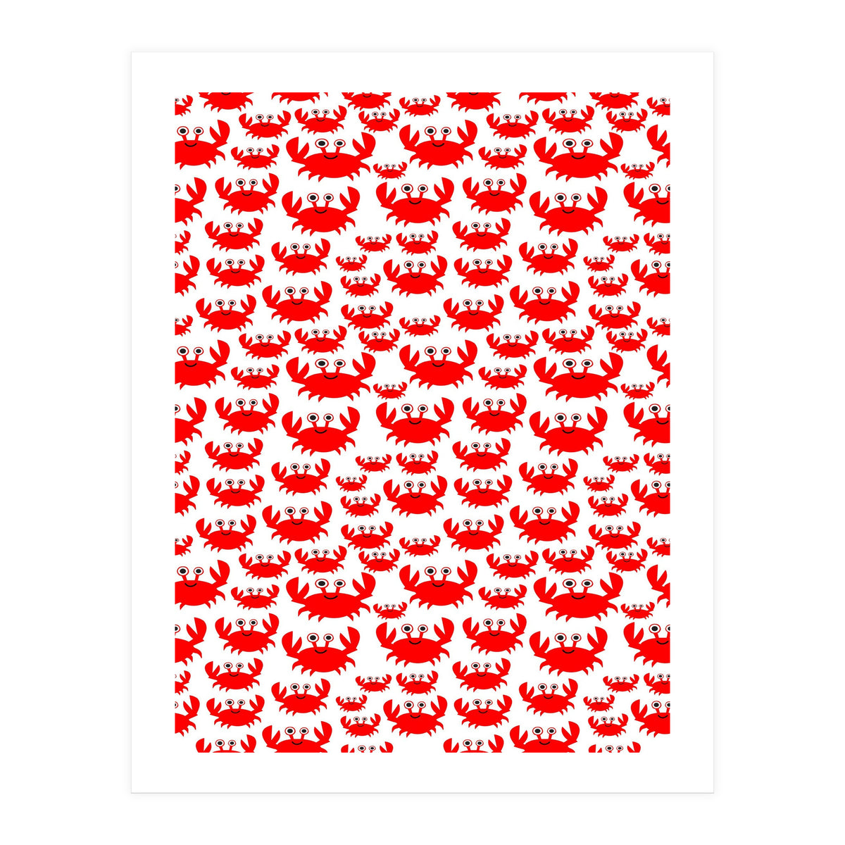 Red Crab Pattern  (Print Only)