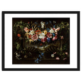 Juan de Arellano / 'Garland of Flowers with Landscape', 1652, Spanish School. thumbnail