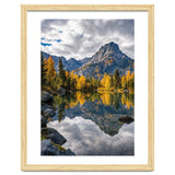 Golden Autumn Reflection: Majestic Mountain Wilderness Landscape thumbnail