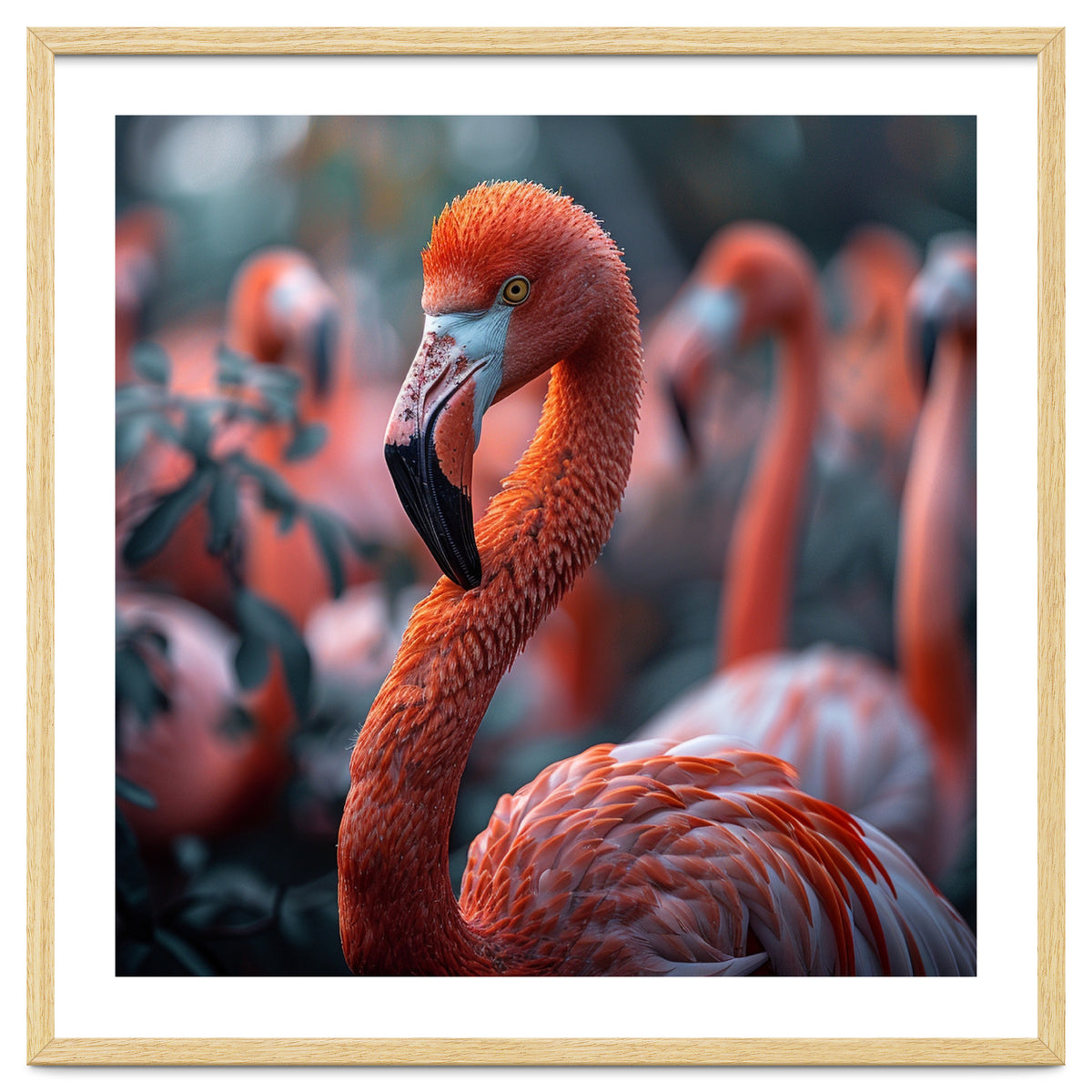 Beautiful Close Up Of A Pink Flamingo Bird