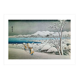 SNOW LANDSCAPE - JAPANESE ENGRAVING - 19TH CENTURY. (Print Only) thumbnail