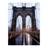 Brooklyn Bridge, USA, Moody NYC Architecture, Rainy Urban Photography (Print Only) thumbnail