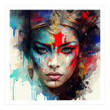 Crowned Mask Asian Warrior Portrait (Print Only) thumbnail