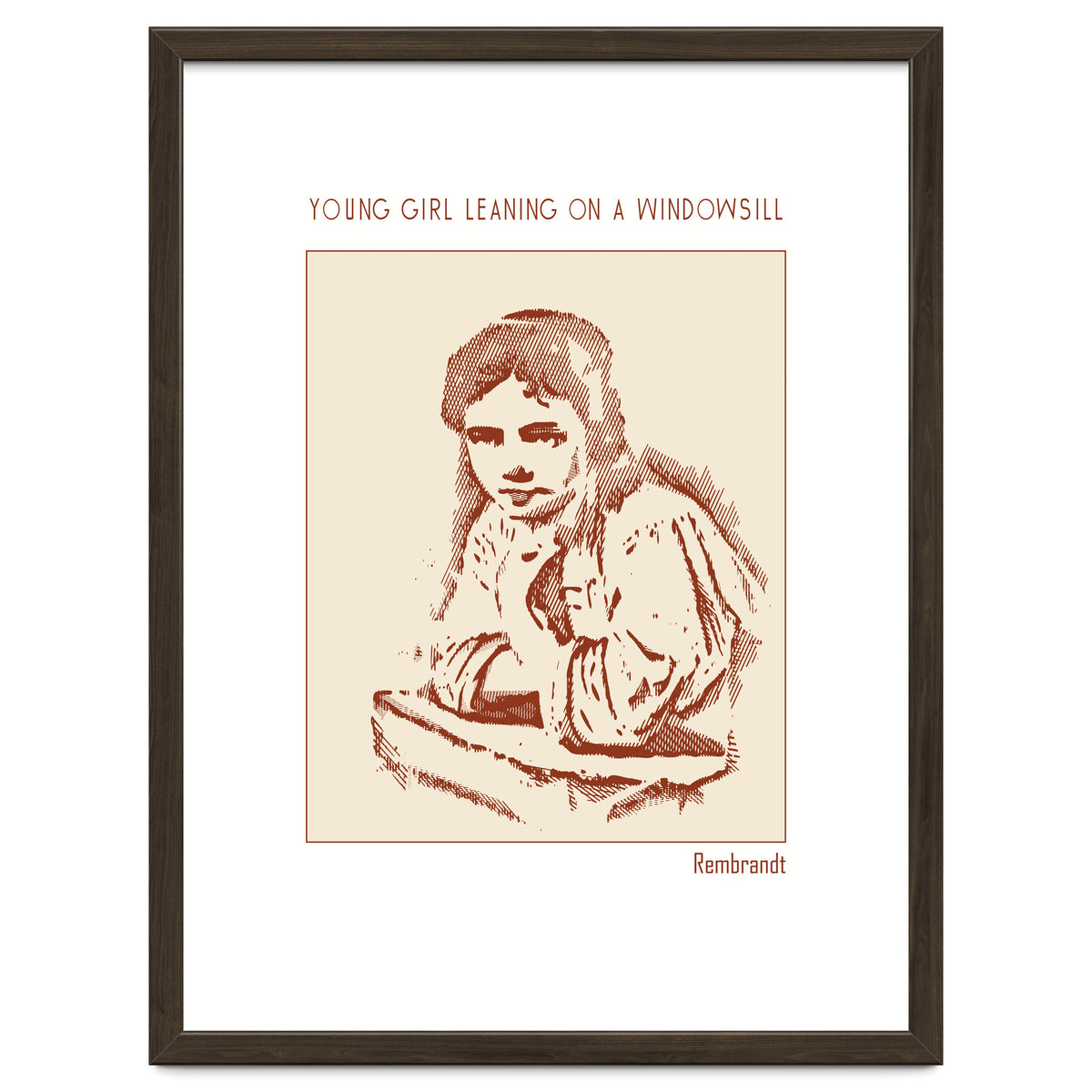 Young Girl Leaning On A Windowsill – Rembrandt Harmenszoon Van Rijn