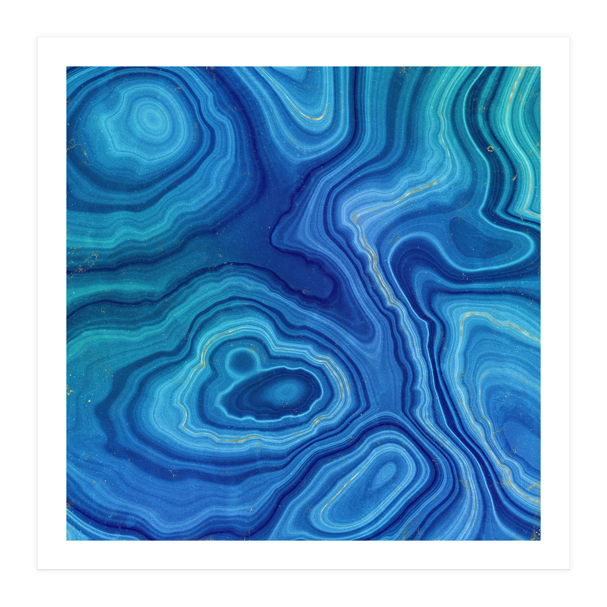 Blue Agate Texture 08 (Print Only)