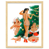 Three Beautiful Women Decorating a Christmas Tree thumbnail