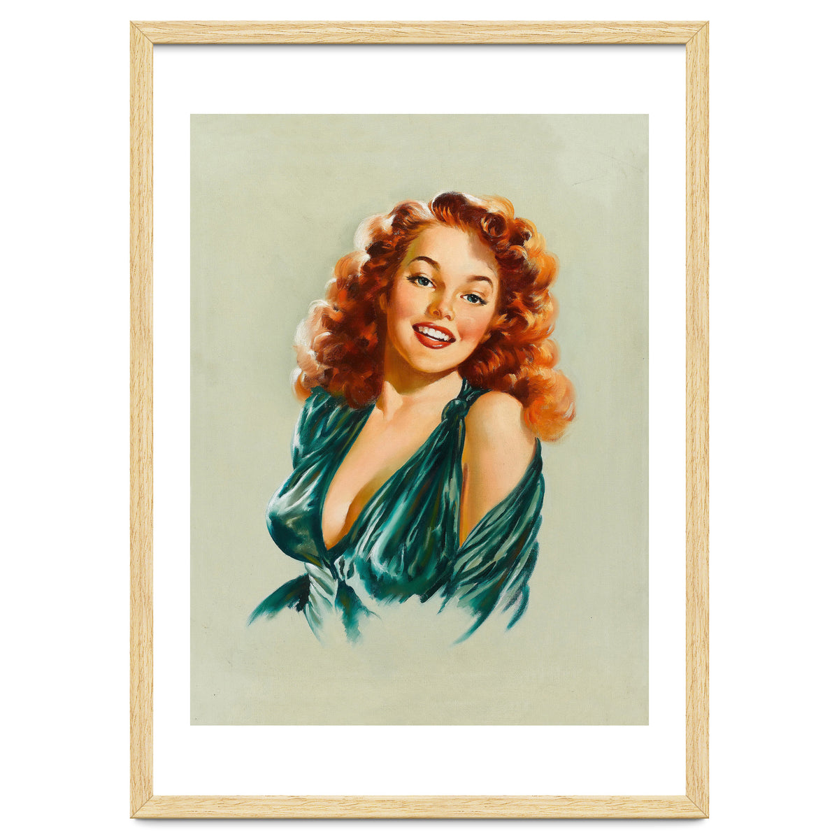 Portrait Of A Redhead Pinup Woman